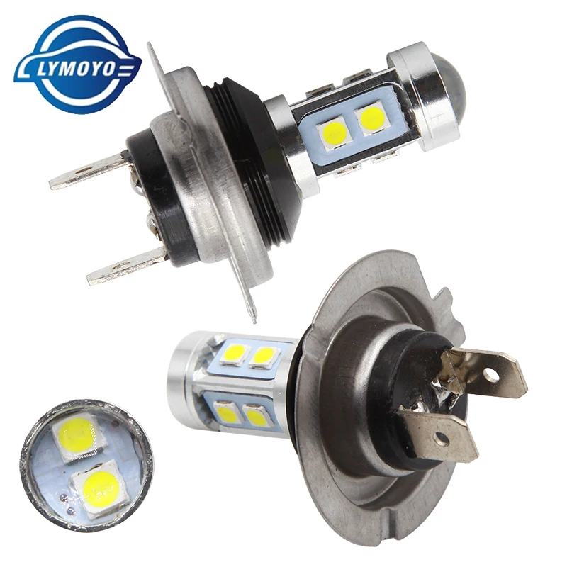Противотуманные фары LYMOYO 2 шт. H7 LED H1 H3 H27/881 H8 H11 9005 9006 3030 SMD 10 светодиодные дневные