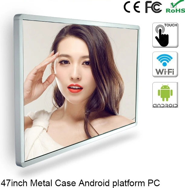 32 42 47inch Metal Industrial Android 4.0 Multi-touch screen wifi all in one pc smart Android lcd tft hd TV signage