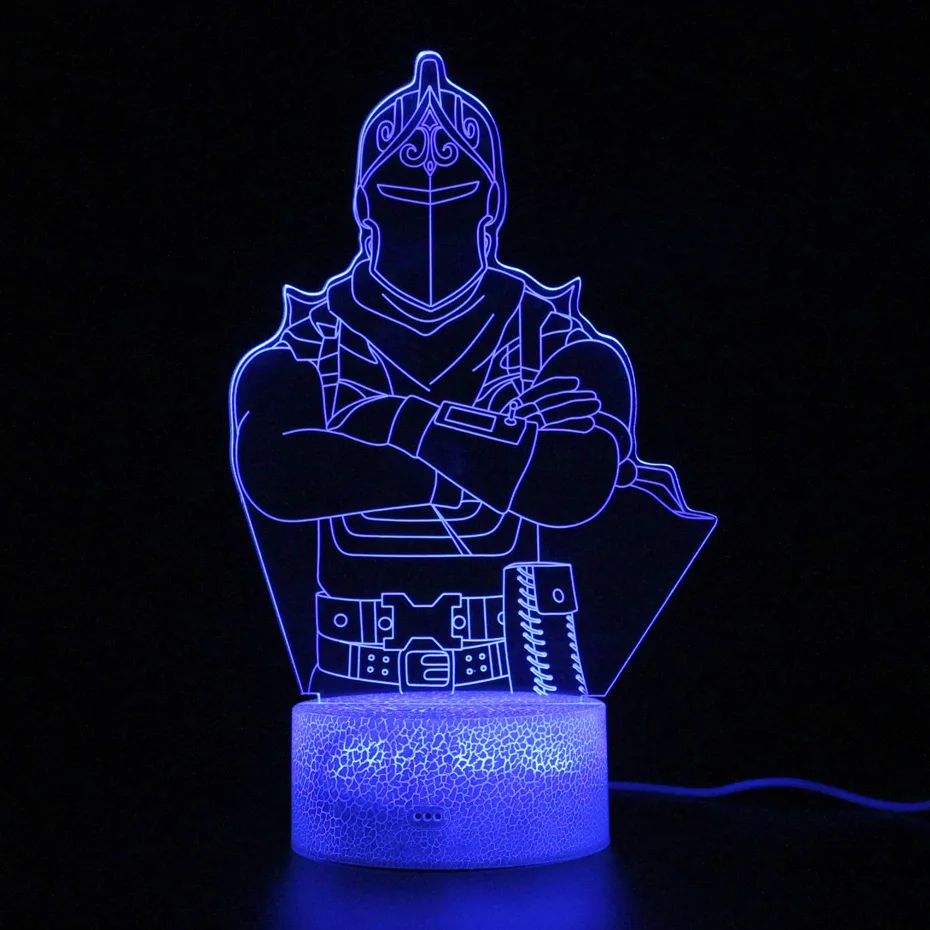 

Lamp Game Battle Royale Knight Remote Control 3d Table Lamp Led Light Party Decoration Night Light Projection