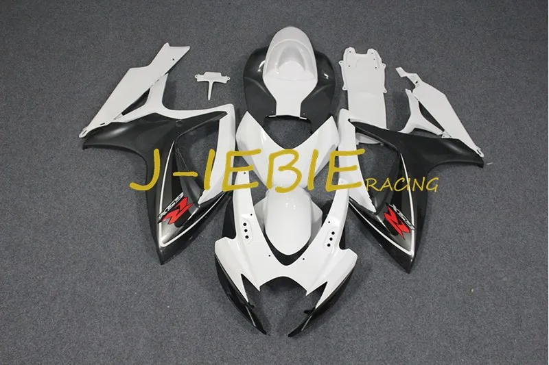 

White gray Injection Fairing Body Work Frame Kit for SUZUKI GSXR 600/750 GSXR600 GSXR750 2006 2007