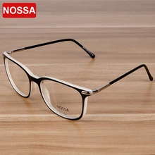 NOSSA, женские и мужские элегантные ацетатные очки, студенческие оптические очки, оправа, сине-белые оправы для очков, прозрачные линзы, очки