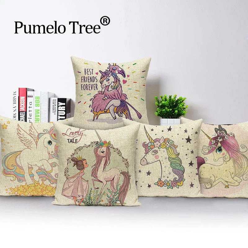 

Cartoon Pillowcase Unicorn Cushion Cover Cute Naive Decoration Cushion Home Decoration Pillowcase Sofa Decoration Cushion Cover