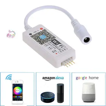 

MINI WIFI RGB/RGBW strip controller Music controller By Amazon Alexa Google Home Phone WIFI controller for Strip light