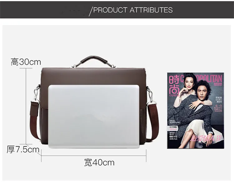 Известный бренд, деловой мужской портфель, кожаная сумка для ноутбука, повседневная мужская сумка, сумка на плечо, Мужская офисная