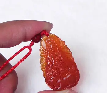 

Genuine natural red agate Tathagata Pendant Zodiac sheep natal Buddha Pendant.