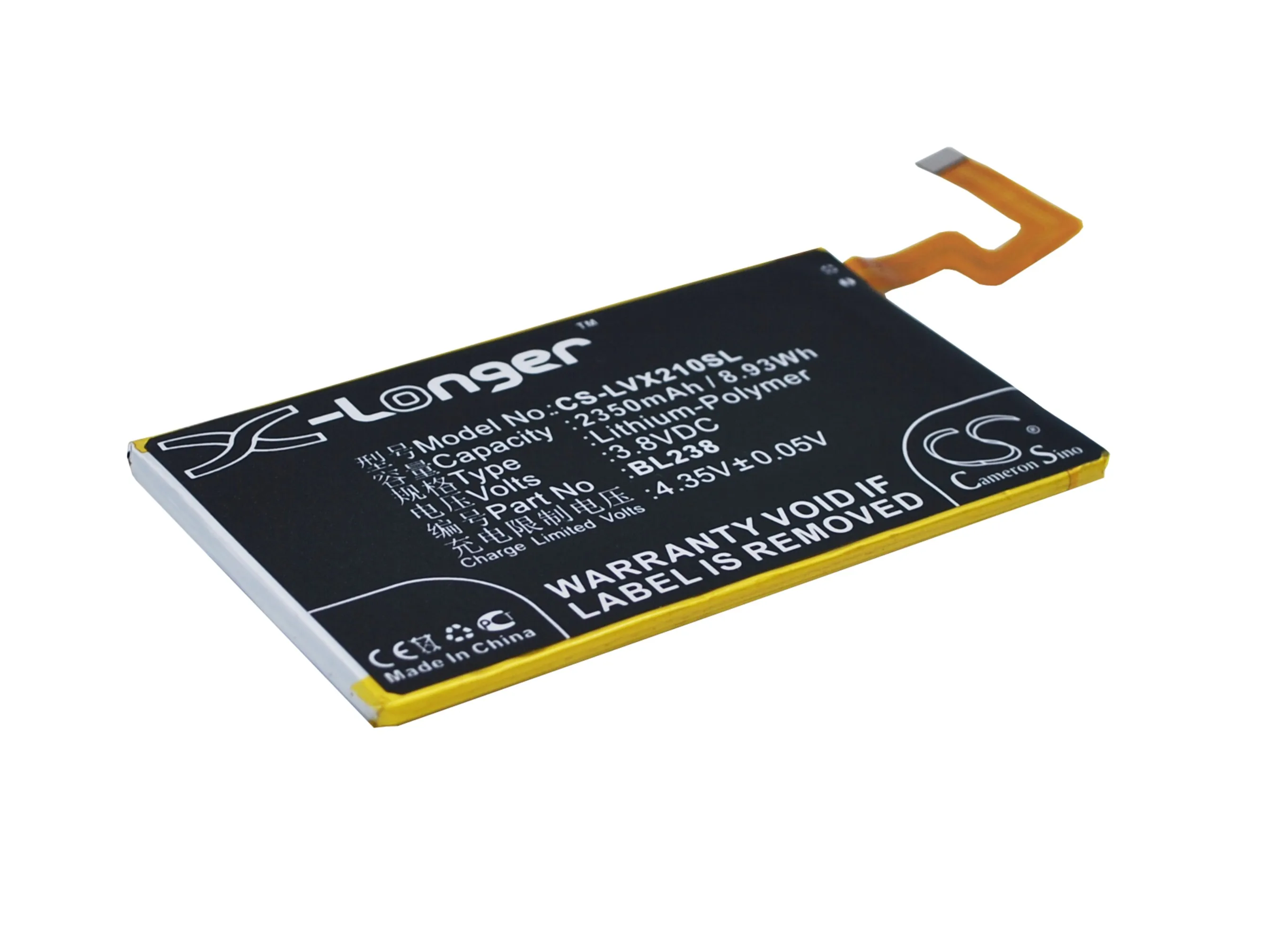 Аккумулятор Cameron Sino BL238 на 2350 мАч для Lenovo Vibe X2Pt5|cameron sino|battery for lenovobattery |