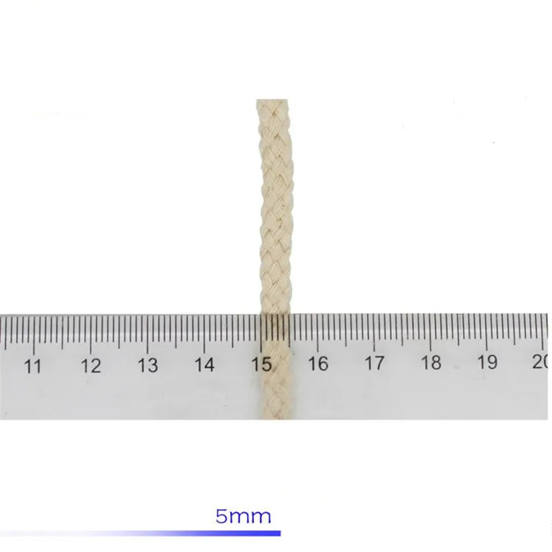 Веревочный шнур 5 мм* 10 м восьмижильный полый цветной Хлопковый Канат белый красный черный Специальный белый пепельный ручной работы diy веревка для одежды шнурок