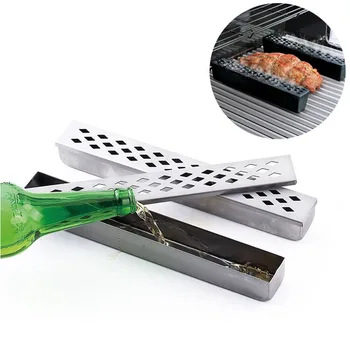 

BBQ Cold Smoke Generator Stainless Steel Barbecue Smoking Box Moistly Grill Humidifier Accessories Bacon Meat Fish Salmon Tools