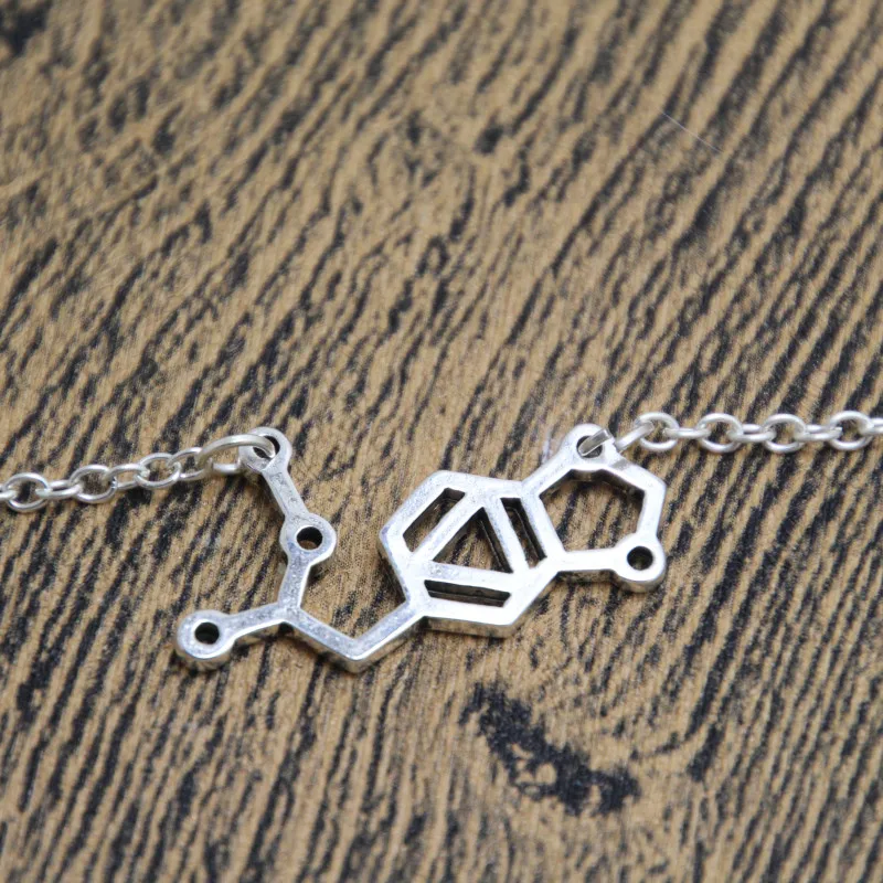 12 шт./лот DMT ожерелье серебро молекулы химии Выпускной наука невесты | Украшения и