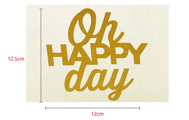10 шт. Oh Happy Day украшение для именинного торта Topo De Bolo Свадебные украшения для торта на день рождения Детские украшения