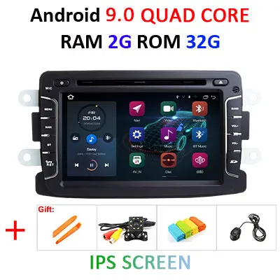 DSP ips 4GB 64G Android 9,0 Автомобильный мультимедийный gps для Dacia Sandero Duster Captur Lada Xray 2 Logan 2 Dokker Lodgy 2012 - Цвет: 9.0 2G 32G IPS