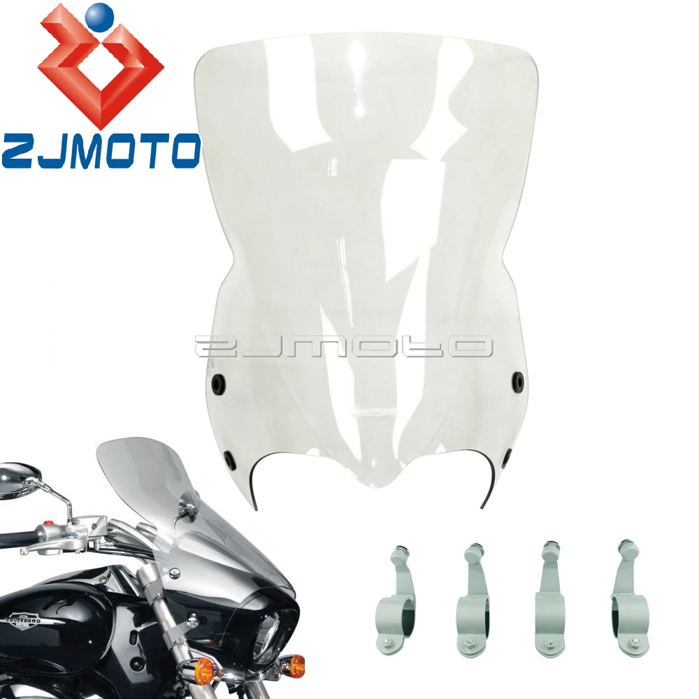 

Motorcycle Windshield Cruisers Windscreen For Suzuki 2006-2016 Boulevard M109R M50 M90 Clear Windscreen