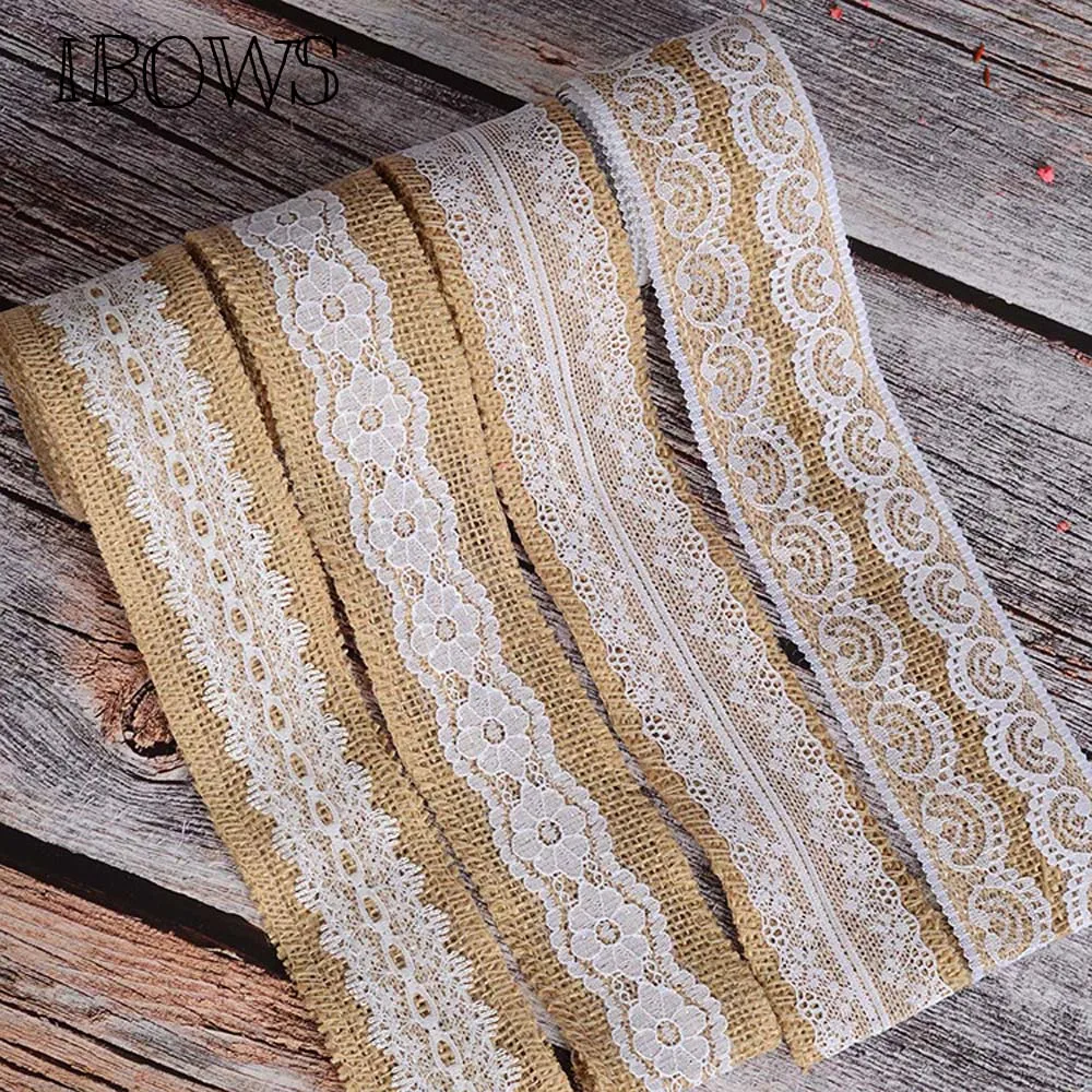 

2m/roll Width 50mm Linen Organza Lace Ribbon For DIY Wedding Party Decoration Wedding Bag Costume Shoes Crafts Gift Packing