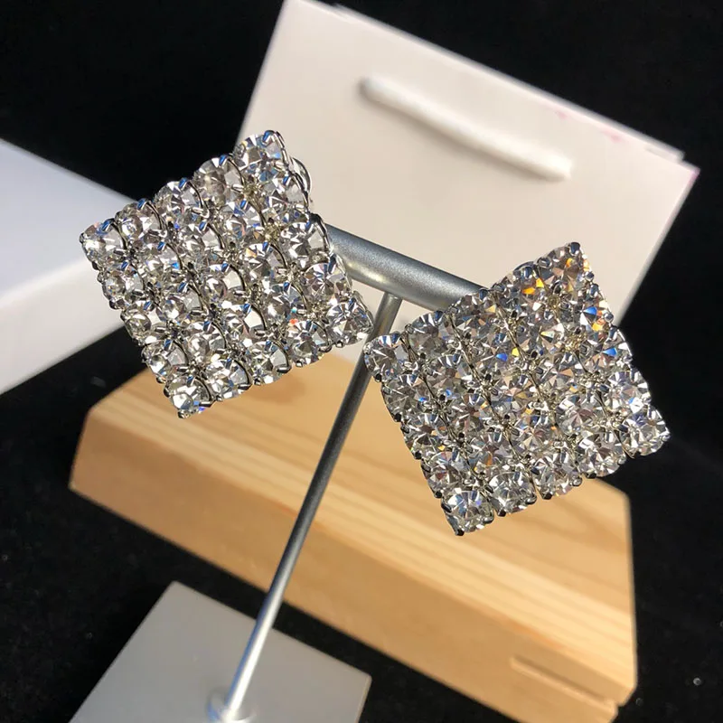 

Hot Brand Fashion Jewelry For Women Austrian crystal exaggerated large earrings Cute Pendants Party Earrings