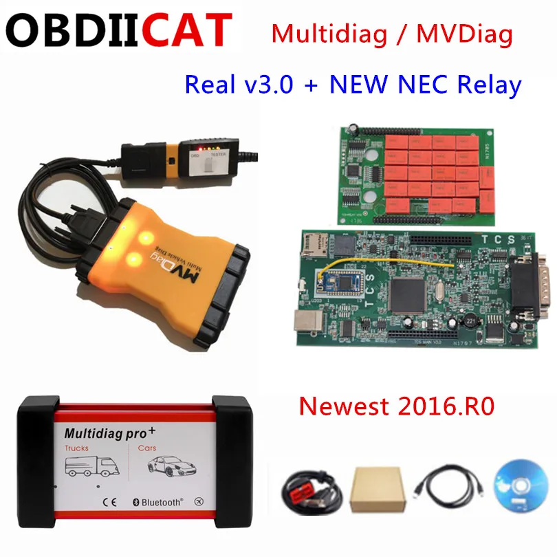 

OBDIICAT-CDP Newest 2016.R0 Multidiag Pro MVDiag Bluetooth V3.0 NEC TCS Pro 2015.3 Multi diag MVD Car Truck Diagnostic Tool