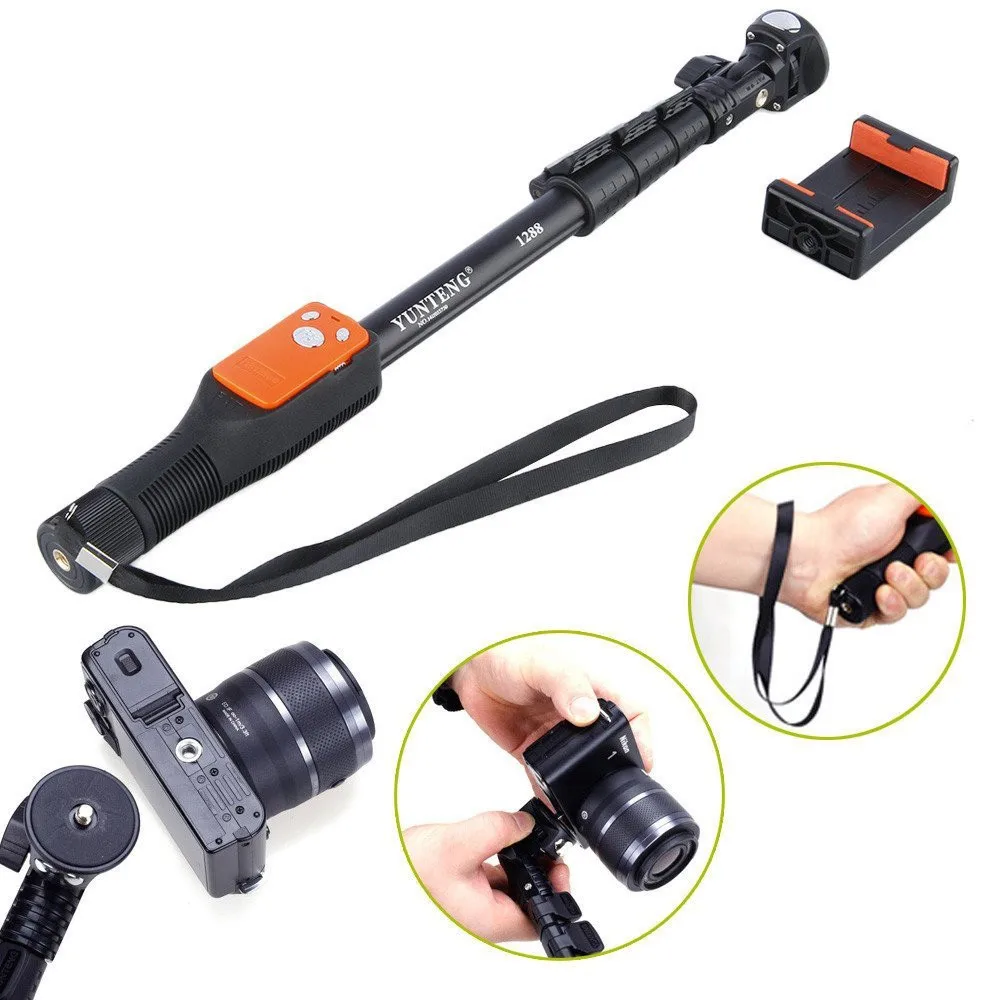 Original YunTeng YT 1288 Universal Bluetooth Extendable ZOOM Selfie stick Handheld Zooming Monopod For Android iphone Cameras-in Selfie Sticks from Consumer ...