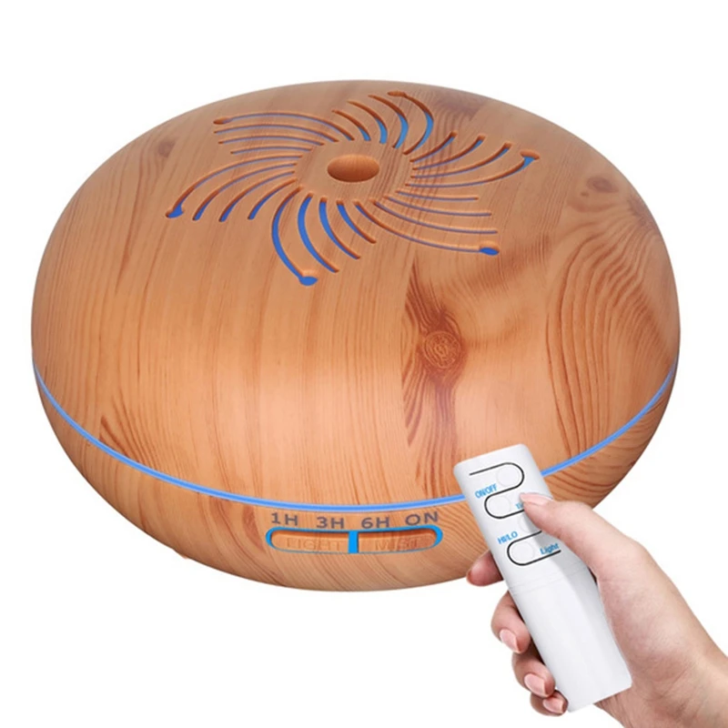 

hot sale 550Ml Remote Ultrasonic Humidifier With 7 Color Led Lights Electric Aromatherapy Essential Oil Aroma Diffuser With Us