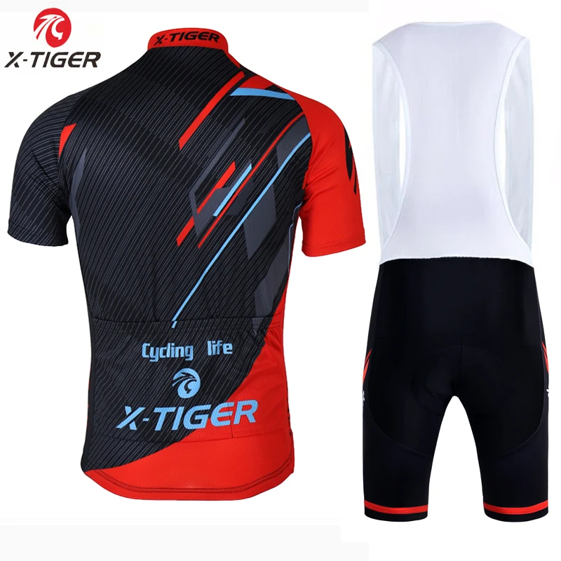 X-Tiger летний комплект для велоспорта Pro дышащая одежда для езды на велосипеде короткий рукав Джерси для велоспорта MTB Одежда для езды на велосипеде