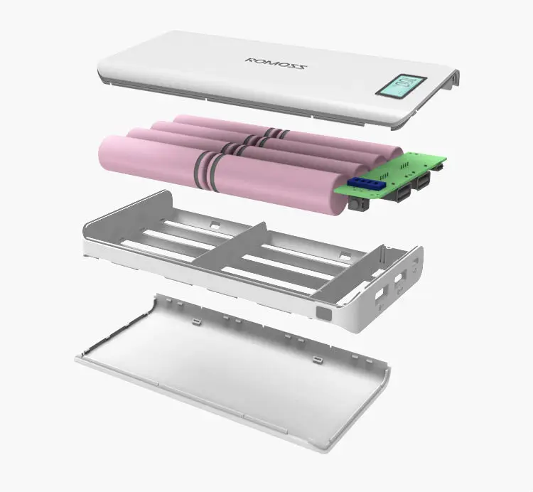 Original Romoss Sense 6 Plus Dual USB 20000mAh 18650 Power Bank 12