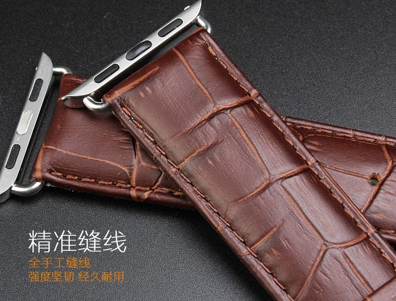 

Series 4/3/2/1 Luxury Crocodile Genuine Leather Strap Watch band For Apple Watch iWatch Sport Edition 38MM 40mm 42MM 44mm