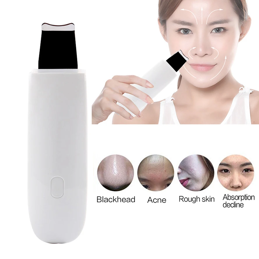 

Ultrasonic Ion Skin Scrubber Facial Care Ultrasonic Scrubber Cleaner Blackhead Removal Face Peeling Extractor Skin Beauty Device