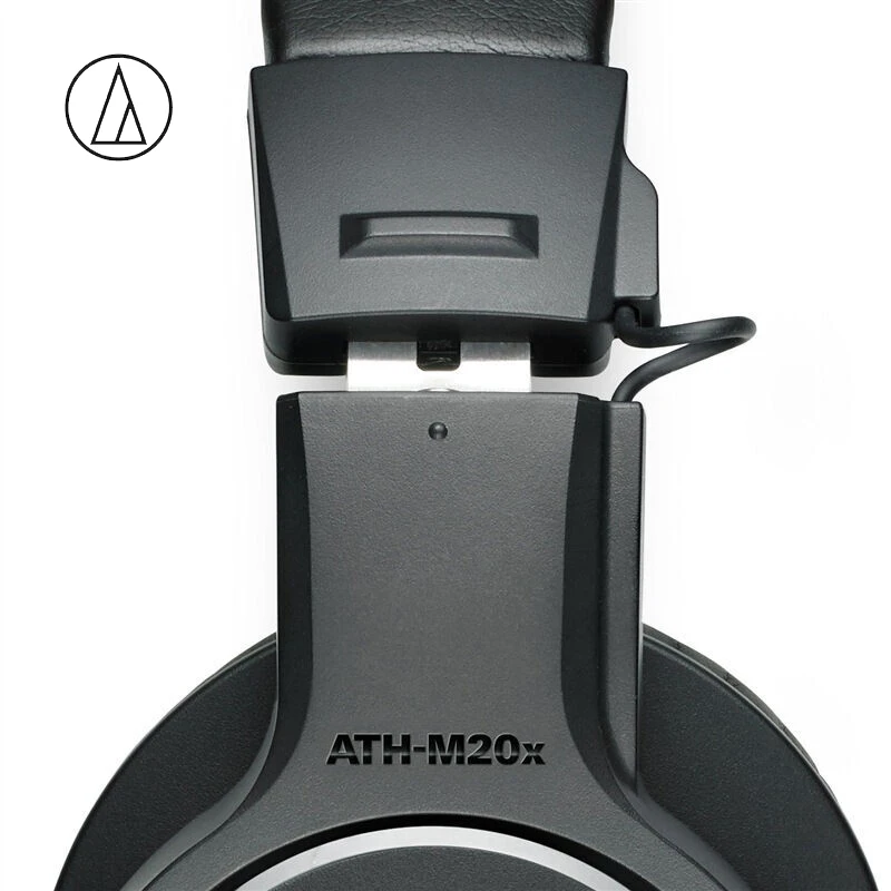 Оригинальные наушники Audio-Technica, ATH-M20X, проводные, профессиональные, для монитора, накладные, закрытые сзади, динамические, глубокие басы, 3,5 мм разъем