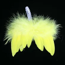 Модная повязка на голову с перьями и крыльями ангела для маленьких девочек, Детский костюм, реквизит для фотосессии, вечерние платья, декор на Хэллоуин