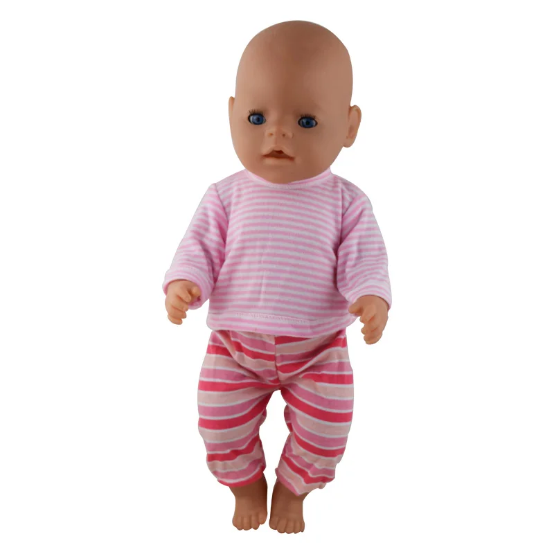Лидер продаж, Модный комплект одежды для куклы, подходит для 43 см/17 дюймов, Детская кукла, лучший подарок на день рождения(продается только одежда - Цвет: Серебристый