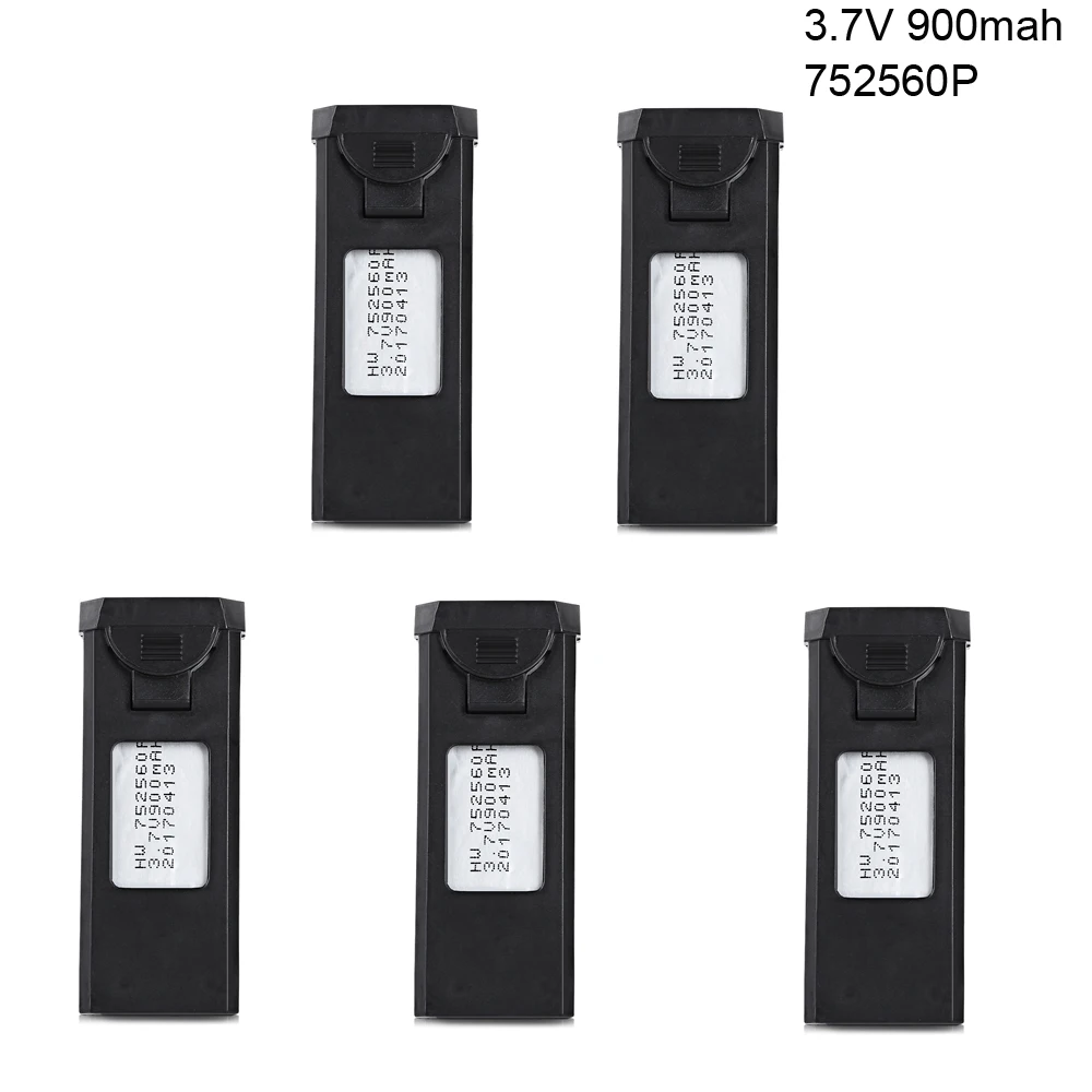 

Аккумулятор 3,7 в, 900 мА · ч, 5 шт., для VISUO TIANQU XS809W XS809HW, перезаряжаемый, для квадрокоптера, радиоуправляемого дрона, вертолетный липо