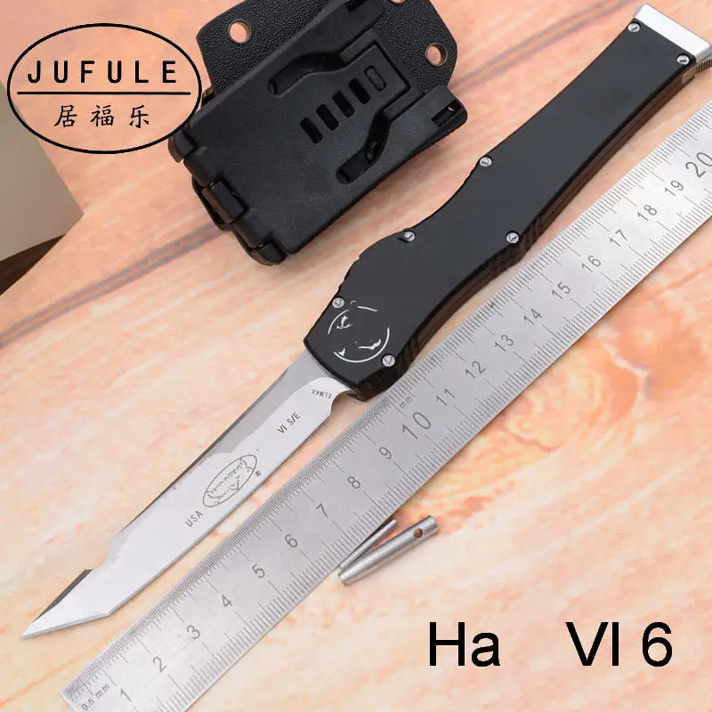 Good Price H V 5 VI 6 D2 mark Elmax blade aluminum handle camping hunting survival outdoor Utility EDC tool fruit kitchen knife