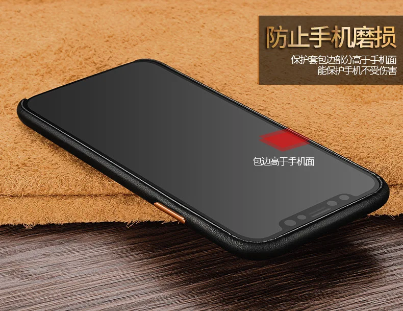 Роскошный кожаный чехол из овчины для iphone x, xr, xs, max, Мужской винтажный деловой противоударный чехол из натуральной кожи для iphone 6, 7, 8plus