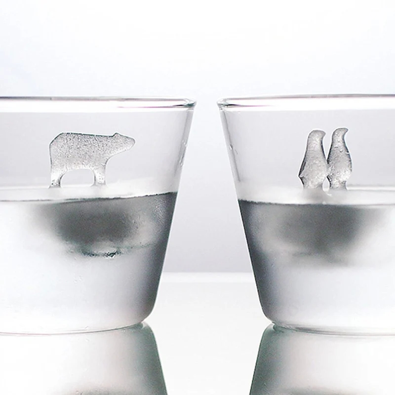 

Hot Sale DIY Ice Cube Tray Silicone Molds Set Polar Bear Penguins Ices Mould Frozen Maker for Home Hotel Bar