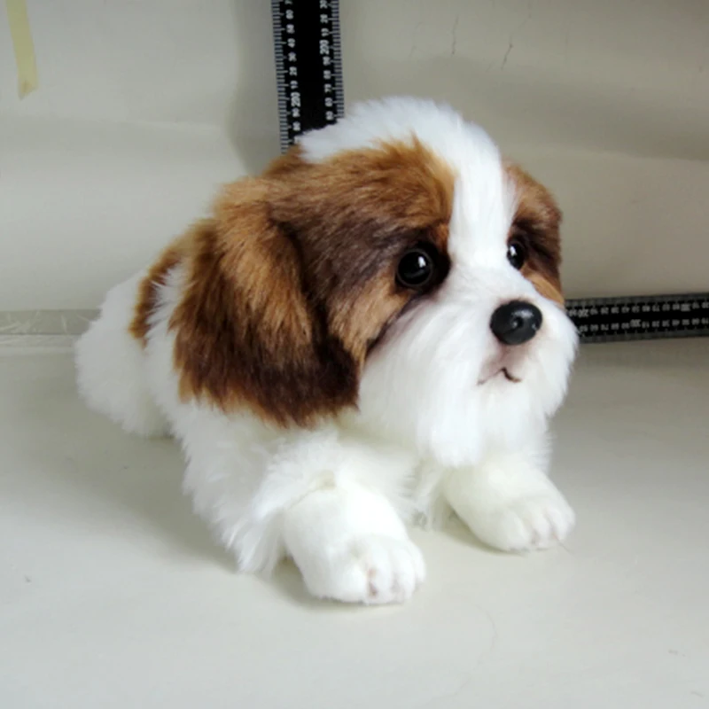 Dorimytrader quality soft animal lying poodle plush toy stuffed animals squatting  dog pekingese dogs doll kids gift car decoration DY50146 (5)