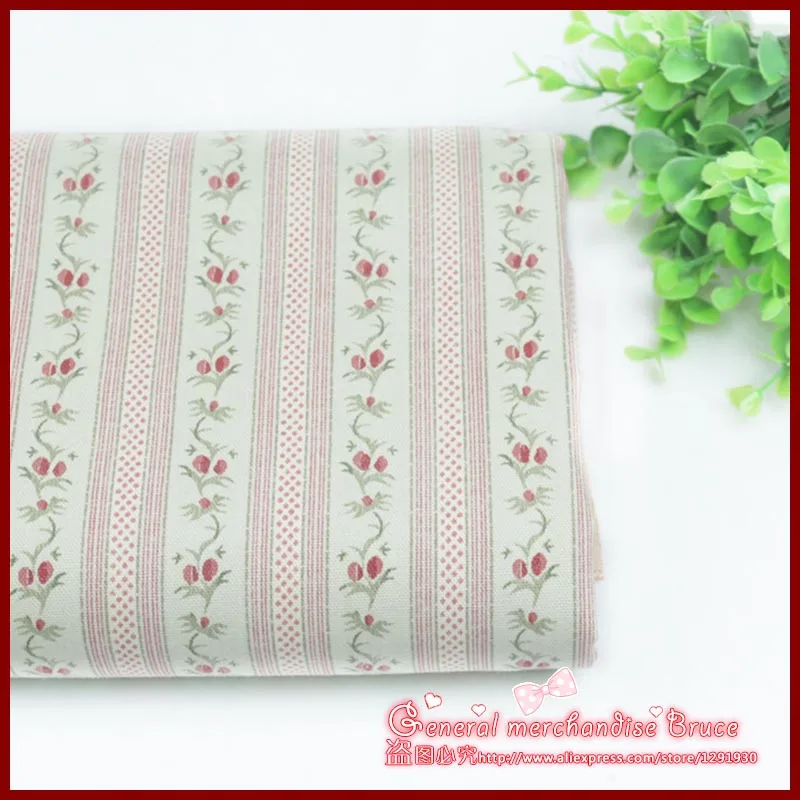 1pcs 155 50cm stripe series Retro patchwork baby cloth font b tartan b font ethnic fabric