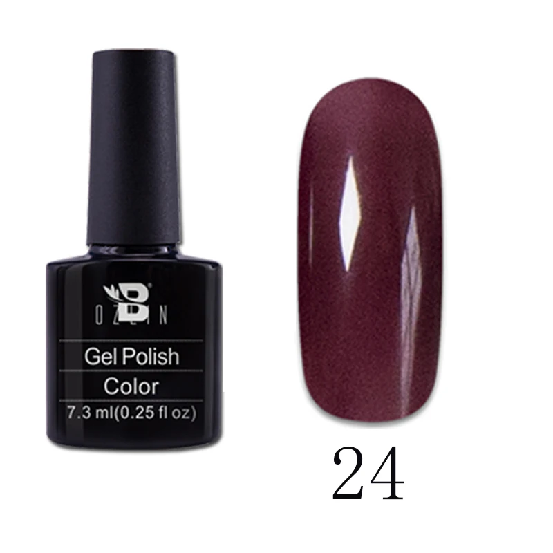 Гель-лак для ногтей серии Glaze Red 7,3 мл, 24 цвета, Полупостоянный светодиодный или УФ Гель-лак для ногтей, инструменты для дизайна ногтей, долговечные - Цвет: 24