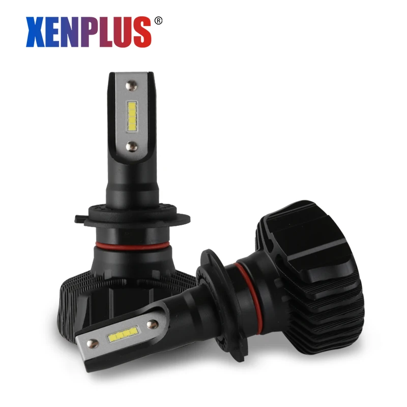 Xenplus H7 светодиодный H4 H11 HB3 HB4 H13 H8 9004 9005 9006 автомобильный светильник головной светильник со светодиодными кристаллами для 9000LM 40W 12V двойной цвет 3000 К 6500 светодиодные лампы для авто