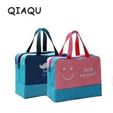 QIAQU большой Ёмкость дорожная сумка Пляжная сухого и мокрого разделены Для мужчин Для женщин Водонепроницаемый сумки Костюмы сапоги сумка для хранения Организатор