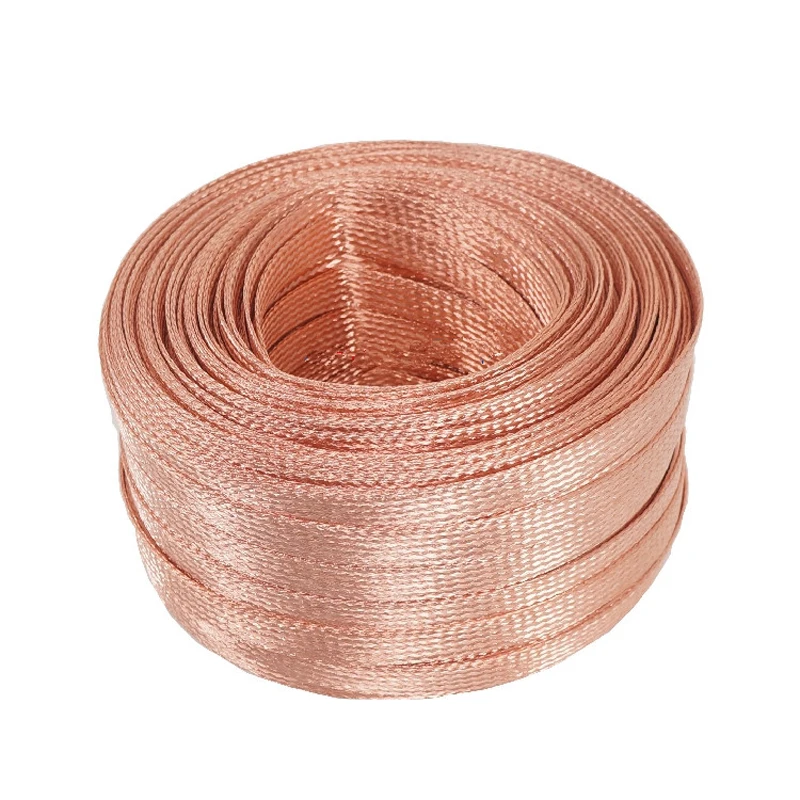 1M 3.3ft about 15MM Copper Braid Sleeve Screening Tubular Cable Copper