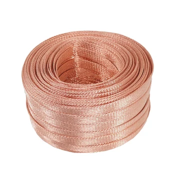 

1M 3.3ft about 15MM Copper Braid Sleeve Screening Tubular Cable Copper Sleeve tube