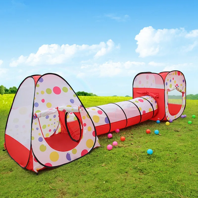 

Child gift large child tent with tunnel tube three-in-one game house baby kids play tent,child gift ZP1003