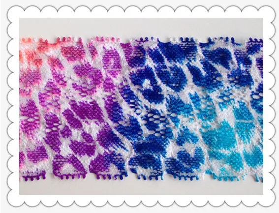 

5.5cm New arrival leopard Fashion Elastic printing Lace,beautiful printing stretch lace trimming,XERY1423f