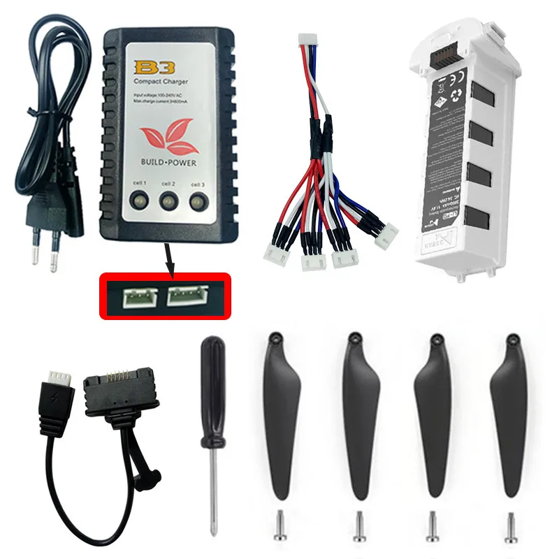 

Hubsan H117S Zino RC Drone Quadcopter Spare Parts 11.4V 3100mAh Intelligent Flight Battery /Charger/Propeller /Connected Cable