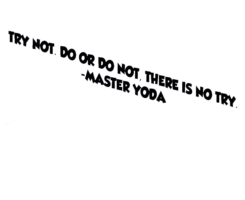 Art Sticker Autocollant Citation De Lettrage De Vinyle Essayer Pas Maitre Yoda Star Wars Mur Decor Aliexpress