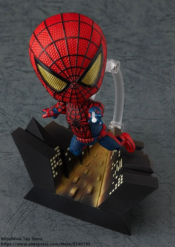 

DISNEY Marvel Spiderman Q version 10cm Action Figure Anime Mini Decoration PVC Collection Figurine Toy model for children gift