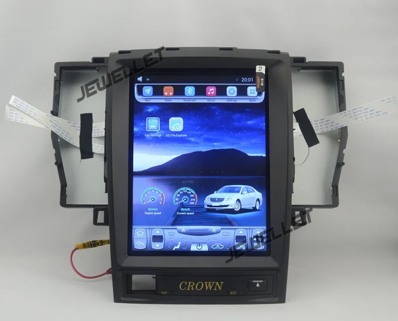 Perfect 10.4" tesla style vertical screen Quad core Android 6.0 Car stereo GPS navigation for Toyota Crown 2003-2008 5