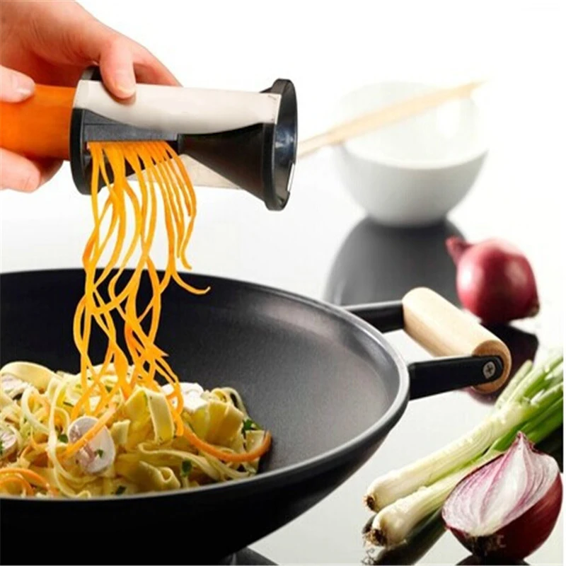 

1X Vegetable Spiral Slicer Fruit Cutter Peeler For Kitchen Tool Easy For Food Kid Eating Children's Dish