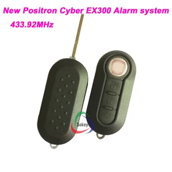 

free shipping 5pcs/lot FIATFolding flip model remote for POSITRON CYBER EX300 car alarm system,Computer code, 433.92MHz