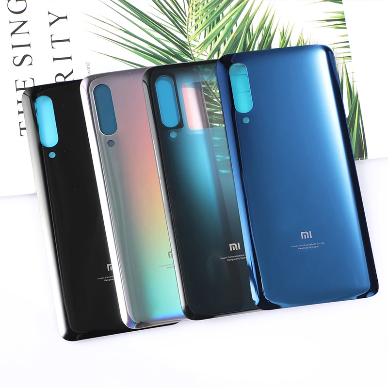 Для Xiaomi mi 9 Стеклянная Крышка батарейного отсека Крышка корпуса Замена запасных частей 3M клей для Xiao mi 9 mi 9 задняя крышка