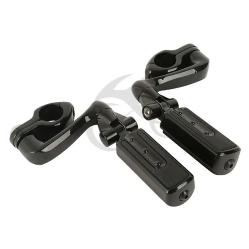 

New Black 32mm 1 1/4" Foot Peg Mounting Brackets Mounts For Harley Honda Suzuki Kawasaki Universal Motorcycle