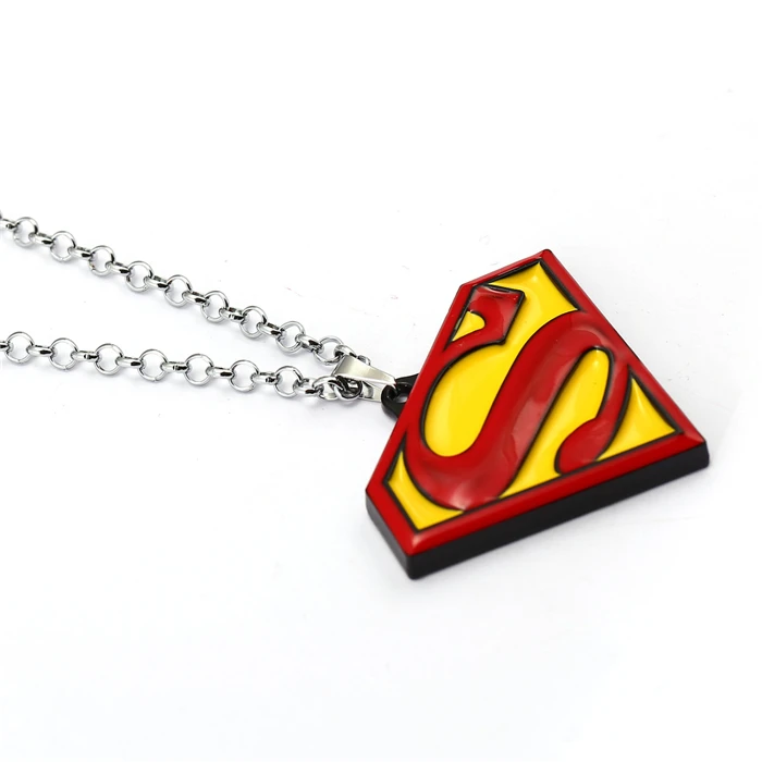 Колье с символом Супермена, супергероя, Супермена, кулон, модная цепочка, ожерелье, дружба, подарок, ювелирные изделия, аксессуары